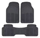 Iael Combo Steering Wheel Cover 38 + Heavy 3-Piece Rubber Floor Mat for Peugeot 206 207 1