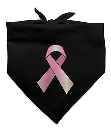 Graphics and More Pink Ribbon Awareness Dog Bandana - Black 0