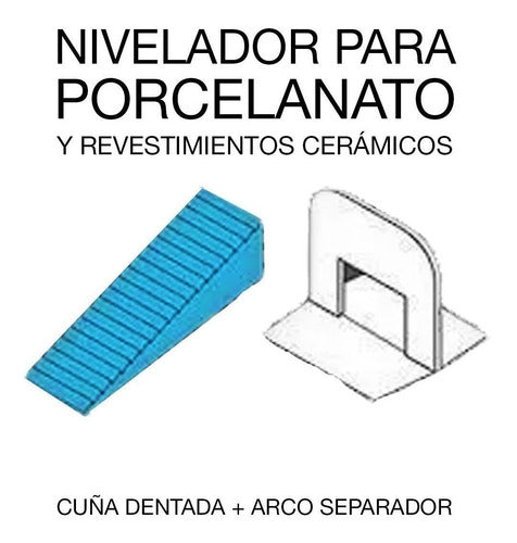 RIVAFER Porcelain Tile Installation Combo - 600 Spacers & 300 Leveling Wedges + Notched Trowel 6