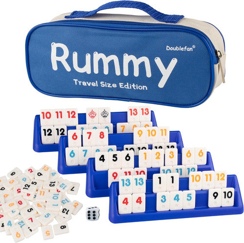 HERMES SHOP Juego De Rummy Doble, 106 Fichas, Para 2-4 Jugadores 0