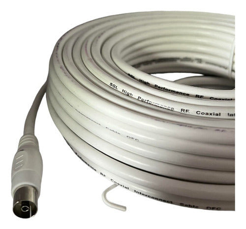 Cable Rg6 Coaxial Pin Grueso Macho-hembra X 25 Mts 2