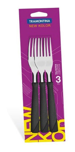 Tramontina New Kolor Plastic Handle Table Fork Set of 3 1