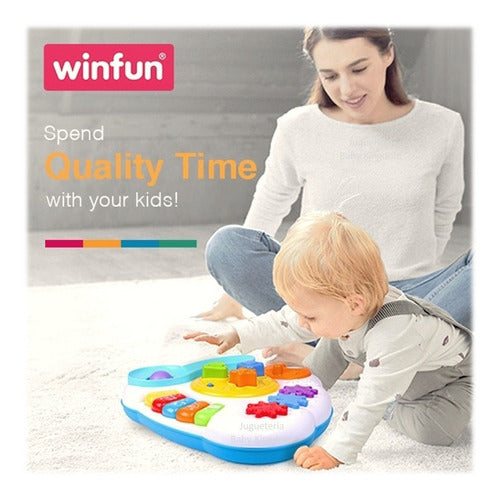 Winfun Musical Activity Table with Blocks, Balls, and Games for Babies 7