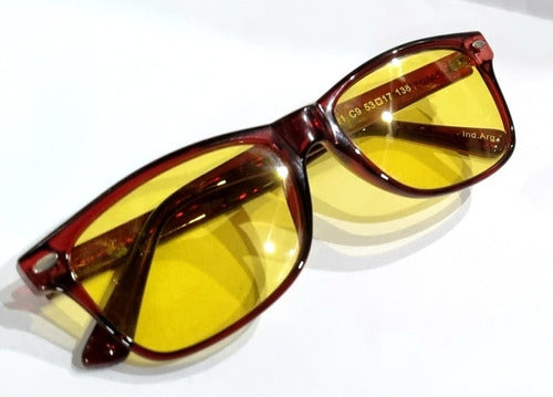 Night Driver Wayfarer Style Yellow Lenses Anti-Glare Glasses 21 1