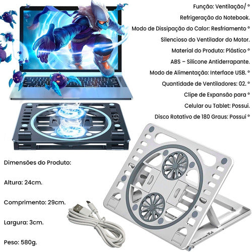 Suporte De Refrigeração Mtn-889 De Celulares Laptop Notebook 1