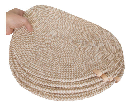 One In A Million Natural Fiber Jute Place Mats Pack of 2 - 37 cm Diameter 2