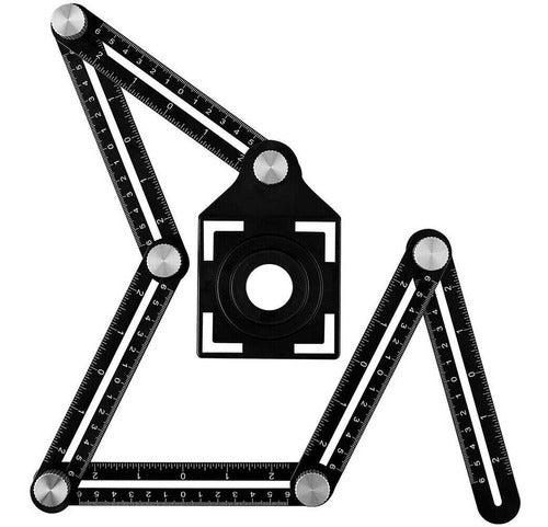 Ruhlmann Foldable Angle Ruler 6 Sides Tile Template for Ceramics and Wood 0