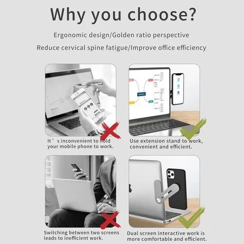 Soporte Celular Para Notebook Extensión Pantalla Trabajo 2