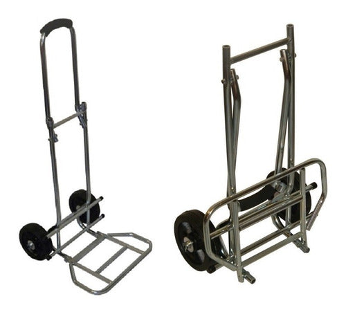 Carro Plegable Zorra Carga Portátil Equipaje Mudanza 80 Kg 0