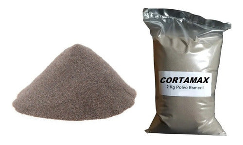 Cortamax Polvo Esmeril Grano 320. Bolsa 2kg. Brillo Pulimento 0