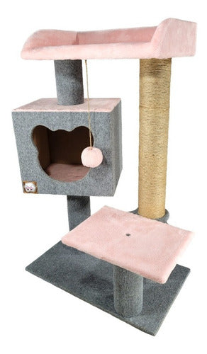 Cat Tower Scratcher Gym Large Model with Moses in Polar Soft by Helena.Cats 5