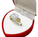 AP 046 Oval Cubic Oval Silver and Gold Ring 10x8 Medium 27