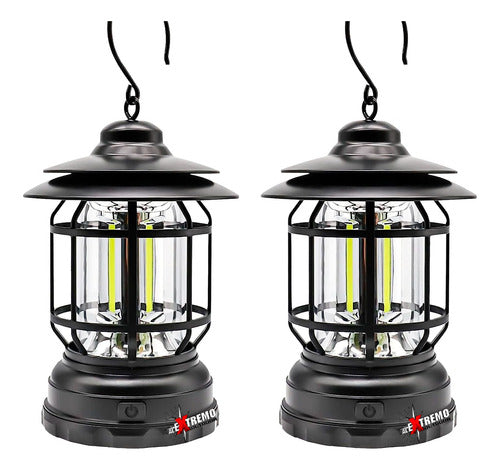 Alextremo.uy Retro LED Lantern X2 - Stylish Patio and Garden Decoration 0