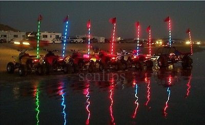 ¿rojo Látigos 6 Pies Noche Led Látigo Atv Offroad? 5 Colores 4