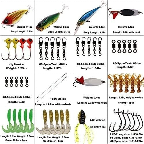 SUPERTHEO Fishing Accessories Kit Lures/Frogs/53pcs 4