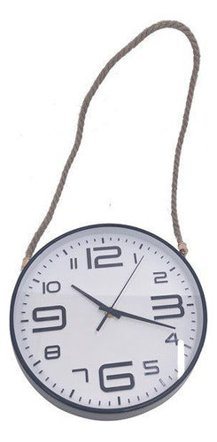 Reloj De Pared Redondo 25cm Con Cuerda 0