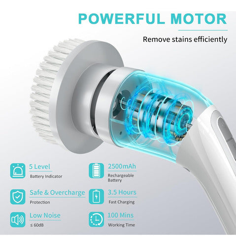 Fartvolus Electric Cordless Cleaning Brush for Cars, Tiles, and Kitchens 3