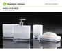 Modern White Acrylic 4-Piece Bathroom Set - Soap Dish, Cup, Brush Holder, Dispenser 1