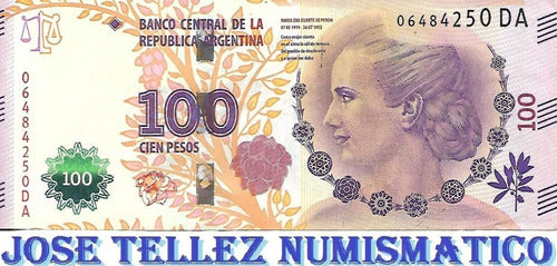 Bottero 4337 $ 100 Evita Serie Da Mb+ Palermo 0