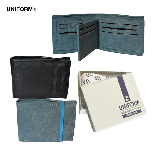 Uniform Eco Leather Wallet 12649 with Flap and Elastic 3