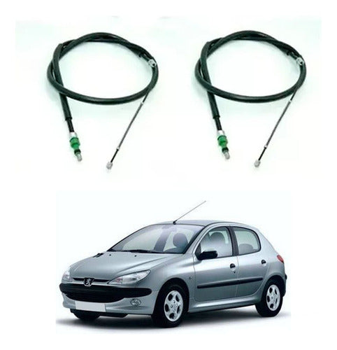 Fremec Kit X2 Handbrake Cables for Peugeot 206 to Drum 0