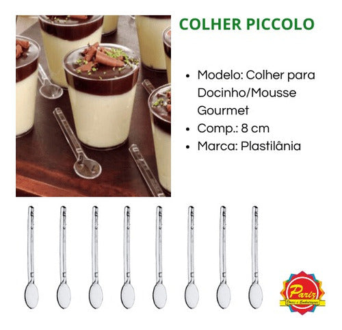 Kit 500 Mini Colher Piccolo Para Café E Doces Plastilânia 1