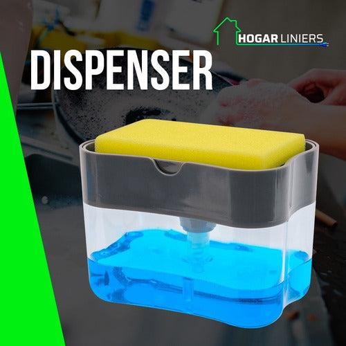 Detergent Dispenser Sponge Holder for Kitchen 5