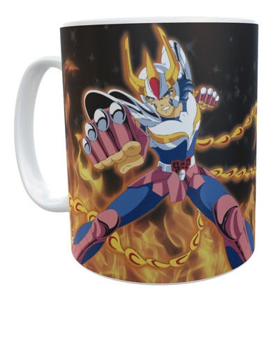 Taza Cerámica Ikki De Fenix Caballeros Del Zodiaco Sublimada 0