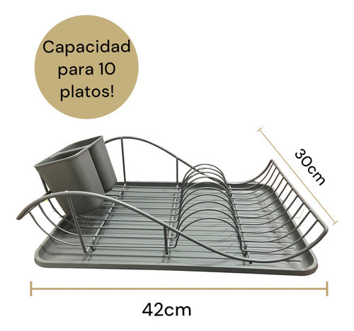 Curved Cool Bazar Dish Drainer with Cutlery Holder 1