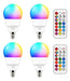 ILC RGB Color Changing LED E12 Light Bulbs (Equivalent to 40W) 5W - Pack of 4 0