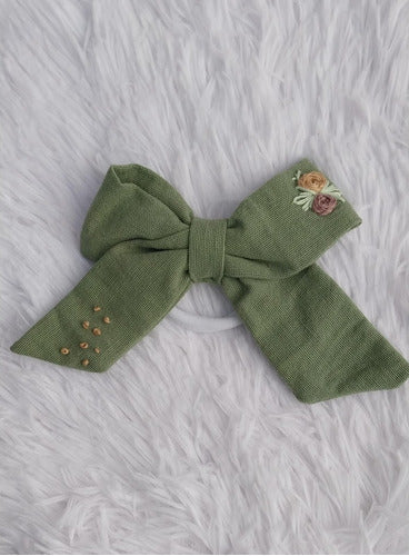 Exclusive Embroidered Bow Hair Ties for Girls 6