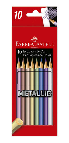 Faber-castell 28485 Lápices De Colores Eco Metallic X10 0