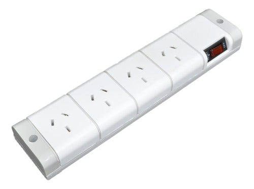 Trefi White Power Strip with 4 Outlets - No Cord 0