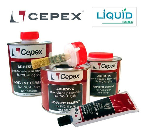 Cepex Adhesive Glue for PVC 500cc - With Brush 2