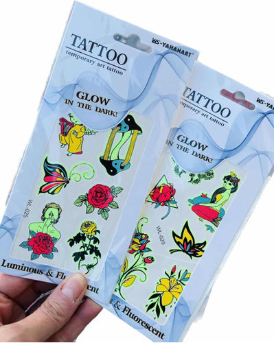 Yahanart Tattoo Tatuajes Glow In The Dark Fluo X 2 Planchas 3