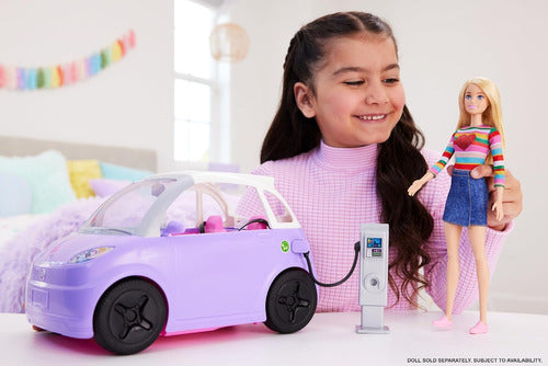 Accesorio Muñeca Barbie Coche Eléctrico 2 Plazas Púrpura 1