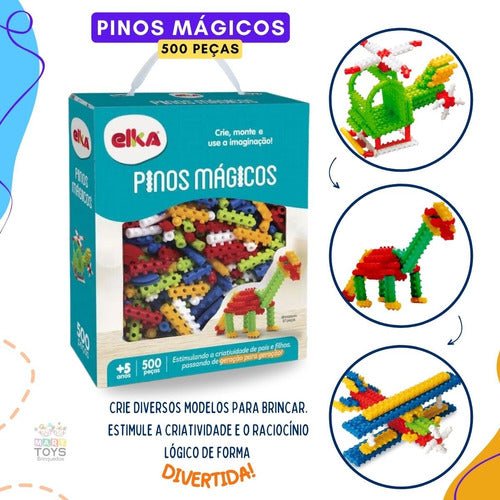 Kit Educativo Monta Palavras E Pinos Mágicos 500 Peças 3