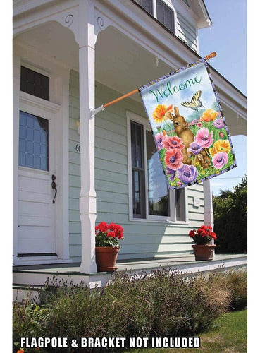 Toland Home Garden 109960 Bunny Amapolas Bandera De Pascua 2 3