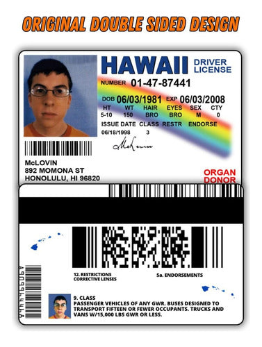 Licencia De Conducir De Mclovin Id Supercool 0