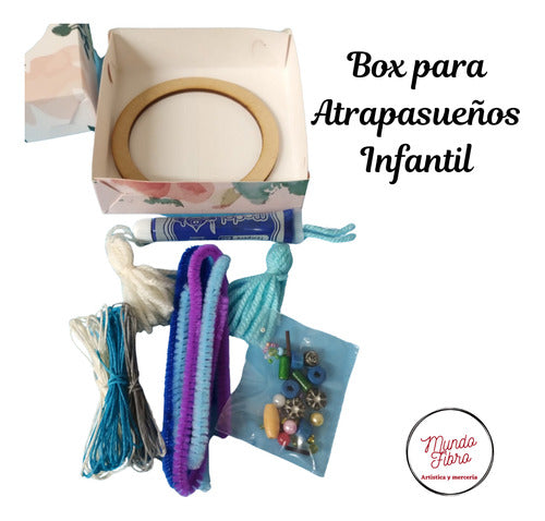 Caja/box Atrapasueños Infantal Estopa, Hilo Encerado Y Mas 1