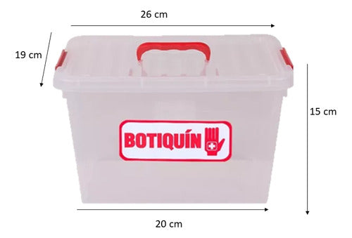 Combo Caja Botiquín De Primeros Auxilios Apilable X10uni Set 1