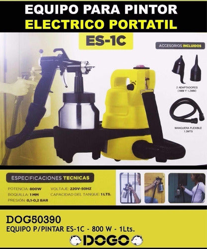 Dogo HVLP 800W Painting Spray Gun Equipment 1