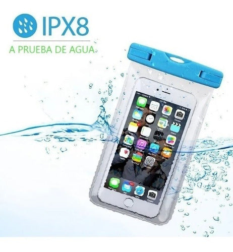 Waterproof Cellphone Protective Submersible Case - Light Blue 2