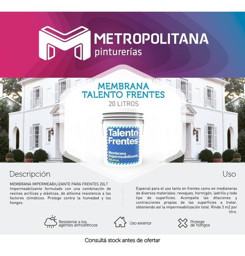 Polacrin Talento Frentes Impermeab Blanco | 1 Lt 1