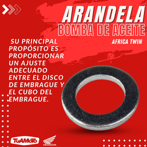 Honda Arandela Plana Para Moto Africa Twin Bomba De Aceite Tuamoto 4