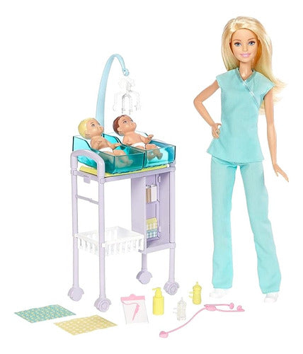 Barbie Articulated Pediatrician Doll with Newborn Baby 0