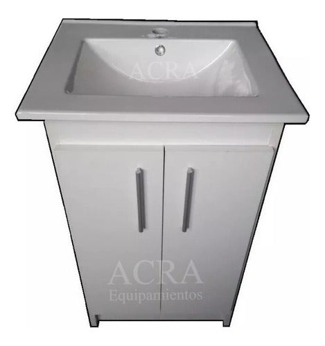 Zoe 51 Cm Ceramic Sink + MDF Cabinet + Assembled + Acra Colors 1