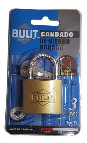 Bulit Candado CDB H 40 D Dorado - Blister X 1 U 0