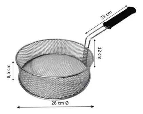 RM Churrasqueras Ondulada Lid Ø32cm for Plow Disk + Fry Basket Ø28cm 1