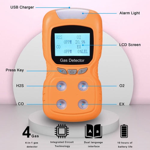 Scondaor Portable Gas Detector 4-in-1 Gas Monitor Tester 1